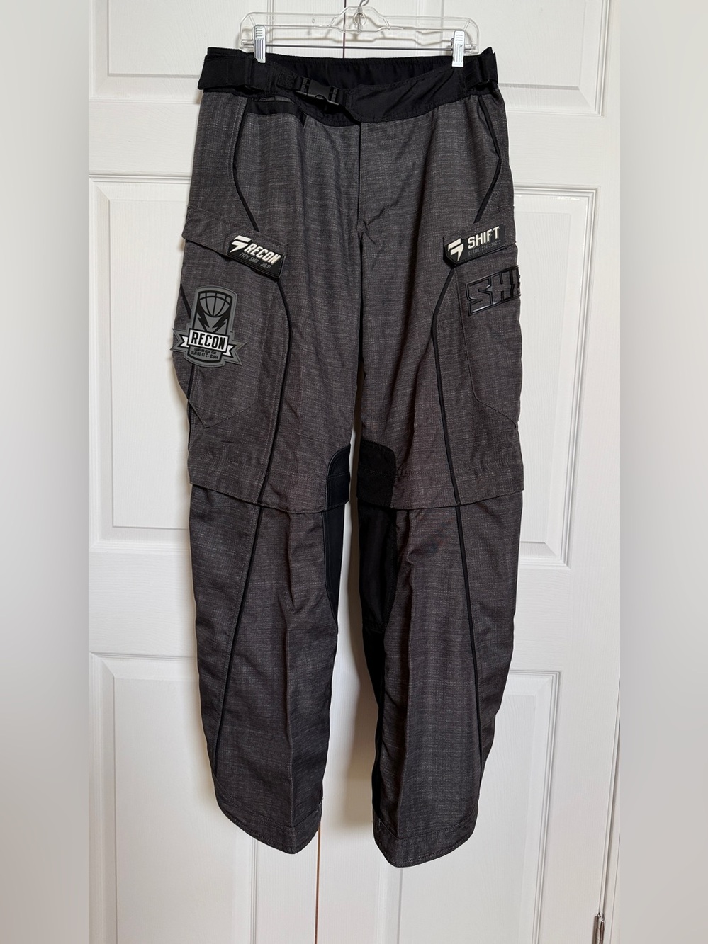 SHIFT Recon Freestyle Pant Gray Black Motorcycle Riding Pants Size 34